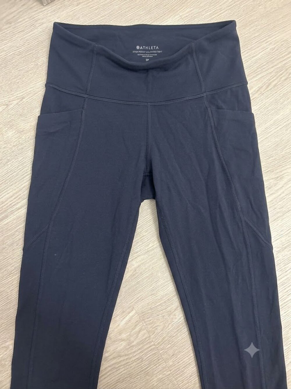 Athleta Salutation Stash Smooth Rise Legging - Navy Blue